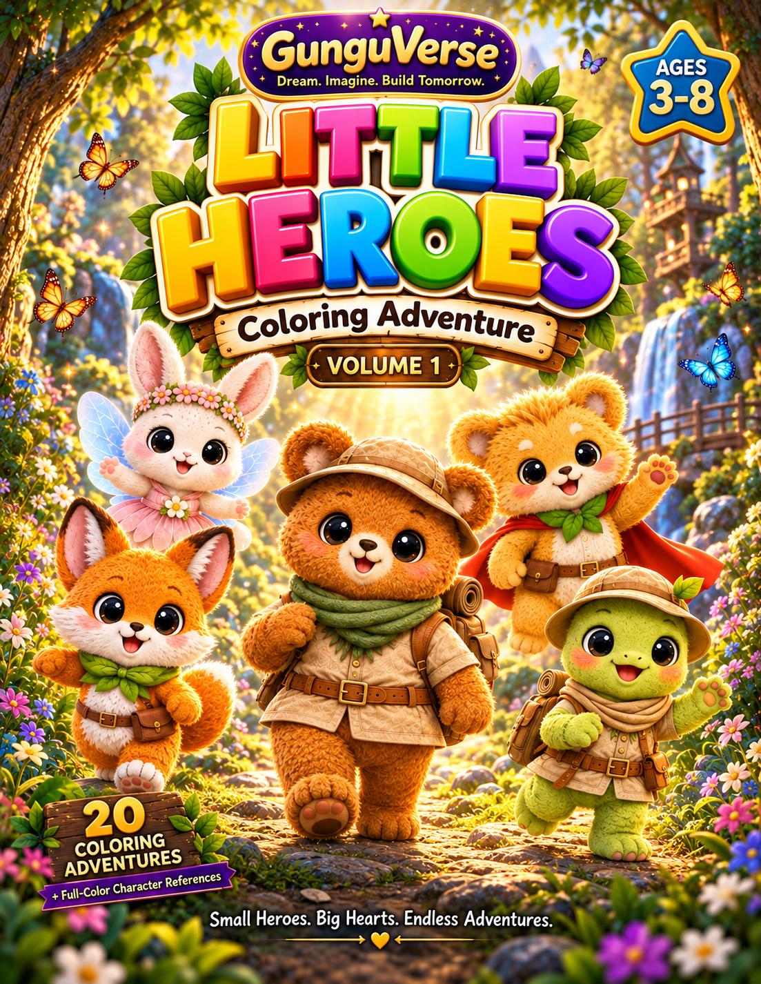 Little Heroes Coloring Adventure Volume 1 coloring book cover